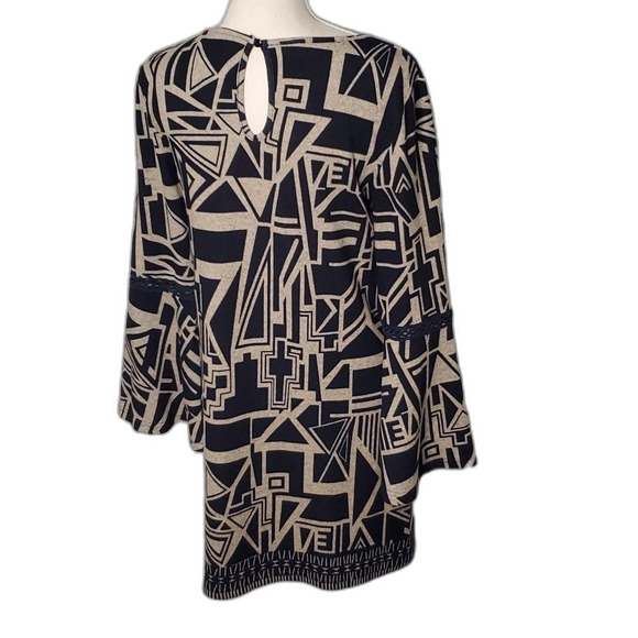 Dress by Papillon Aztec Style Design in Black and Gray Size Small - Picture 4 of 6